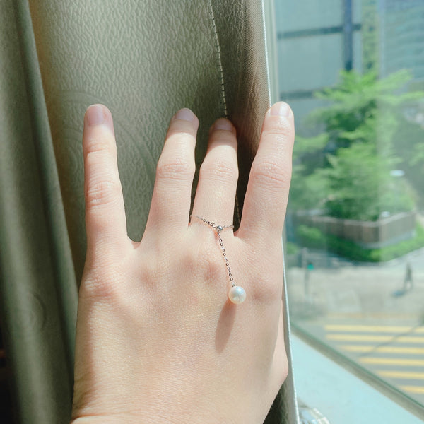 天使的禮物-純美珍珠銀手鏈/18K金珍珠戒指